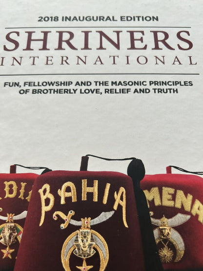 2018 Inaugural Edition Shriners International! Large Hardback Book!