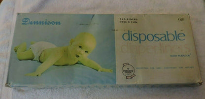 VINTAGE DENNISON DISPOSABLE DIAPER LINERS---UNOPENED BOX