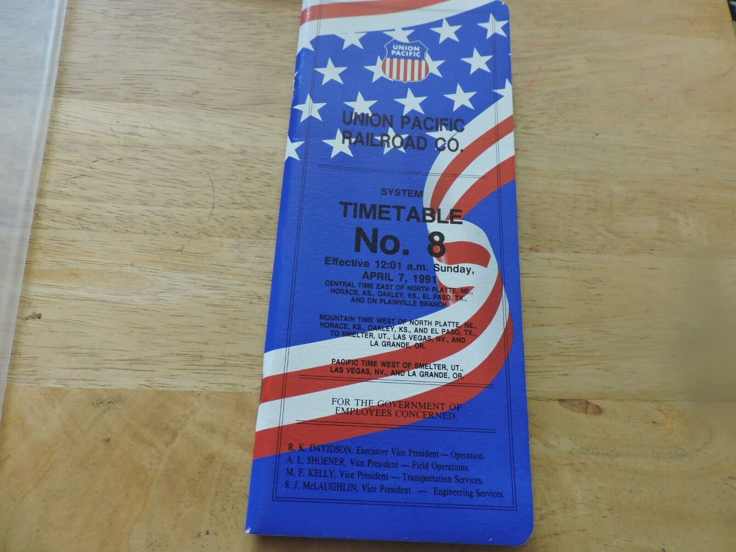 UNION PACIFIC RAILROAD CO. SYSTEM TIMETABLE NO. 8, 1991