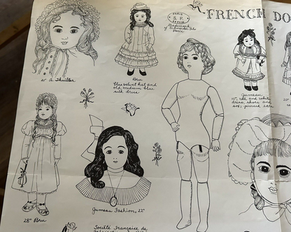FRENCH DOLLS  1979 BY SANDY WILLIAMS--SCHNEIDER FILA PARIS