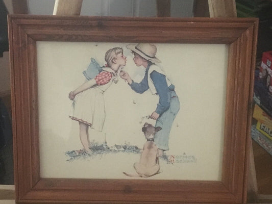 Norman Rockwell Print: Child Sweethearts