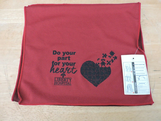 Do Your Part For Your Heart Liberty Hospital Cooling Towel  32x12 inches