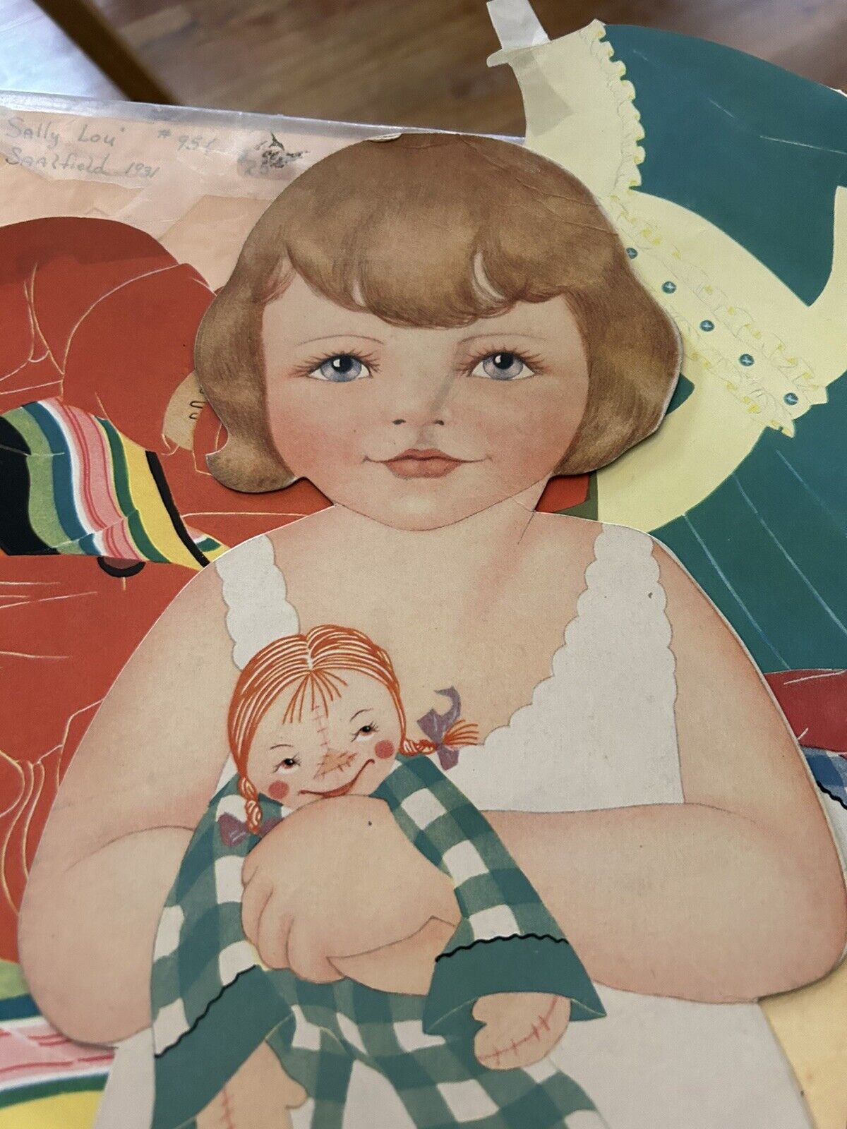 SALLY LOU FEMALE PAPER DOLL --19 INCHES TALL--1931--SAALFIELD