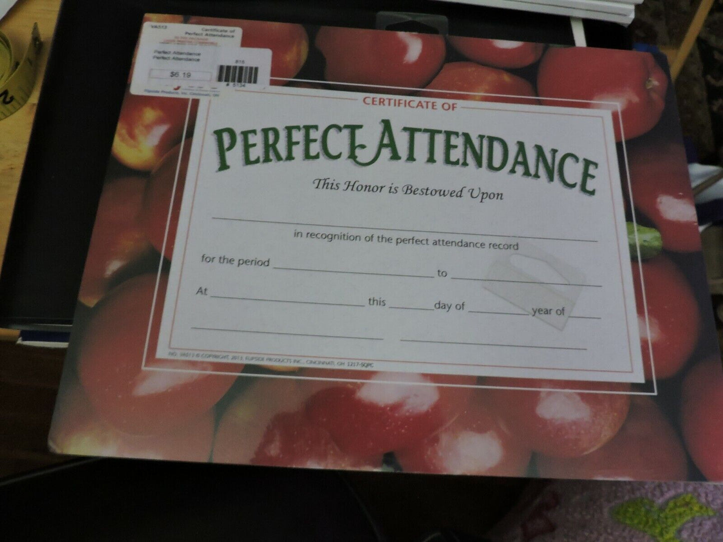 Perfect Attendance  Certificate NEW PACK OF 30