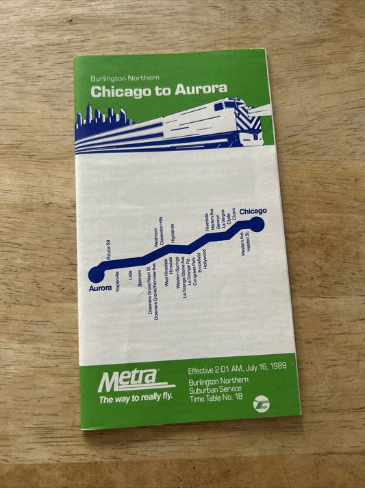 Milwaukee District Time Tables July 16 1989 Metra