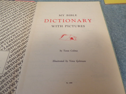 My Bible Dictionary with Pictures 1954 Printing