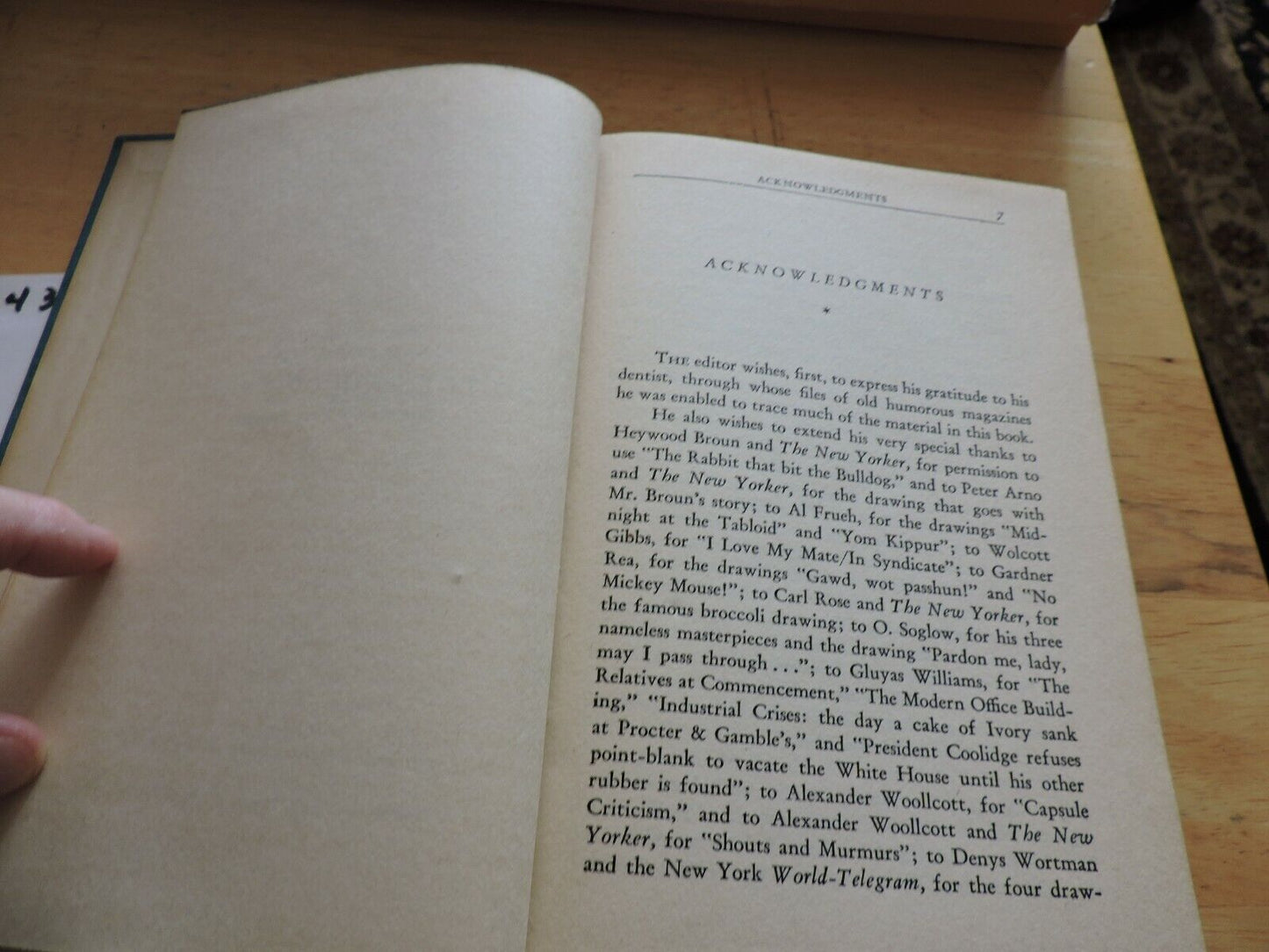 THE BEST AMERICAN WIT AND HUMOR  1943   J.B. MUSSBY