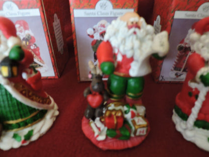 SET OF THREE SANTAS--ARTMARK--3.5 INCHES TALL