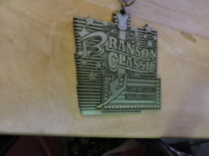 BRANSON CLASSIC GYMNASTICS INVITATIONAL 3X2.5 INCH MEDAL, PINK RIBBON