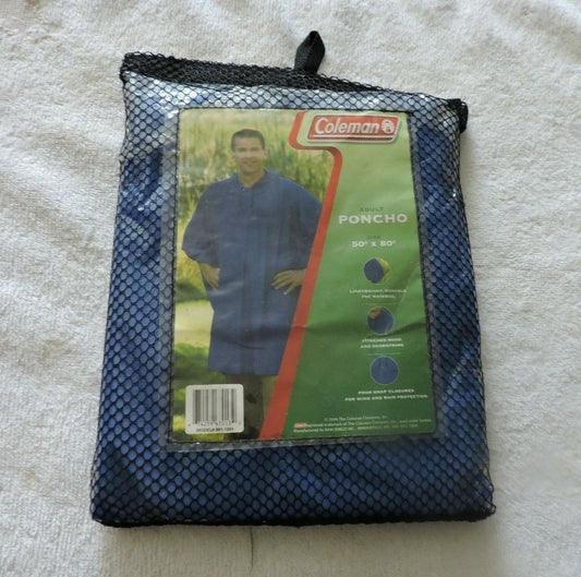 COLEMAN  ADULT PONCHO 50X80 INCHES NEW