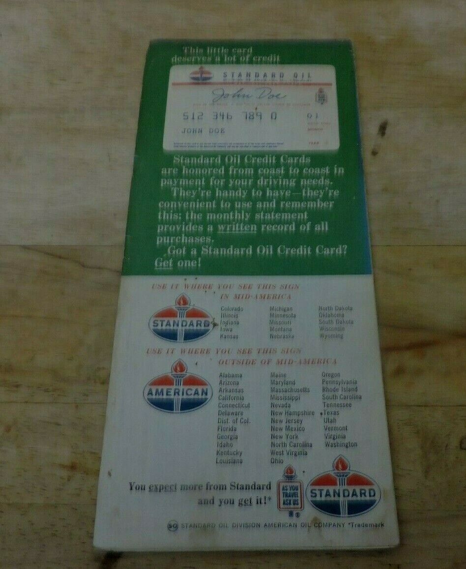 Illinois Road Map by Standard Oil Company  1967