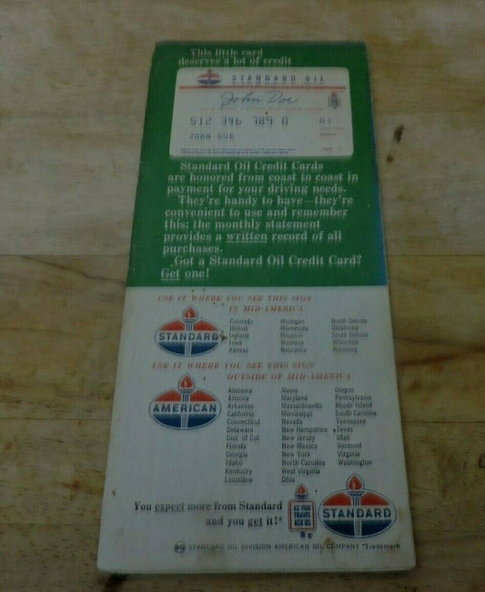 Illinois Road Map by Standard Oil Company  1967