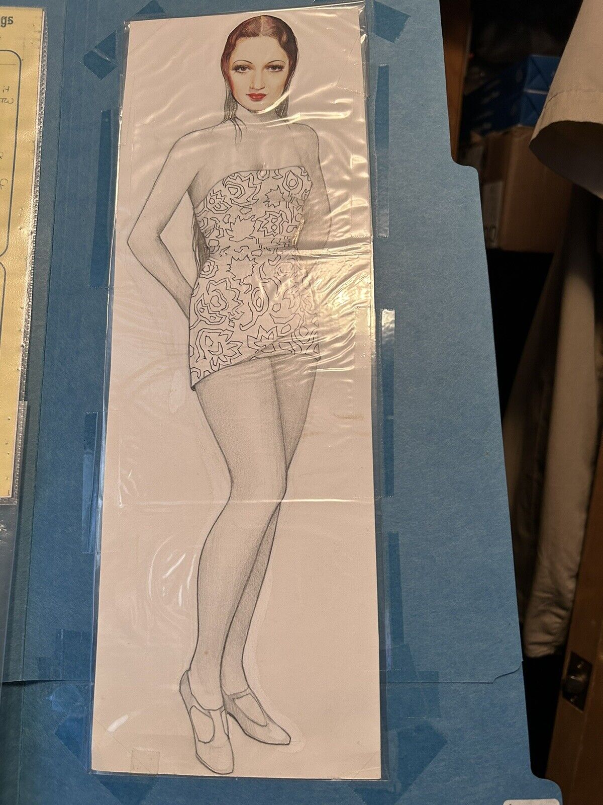 Paper Doll (Collectable): Copy of Art Work & Modified Paper Doll with Documents