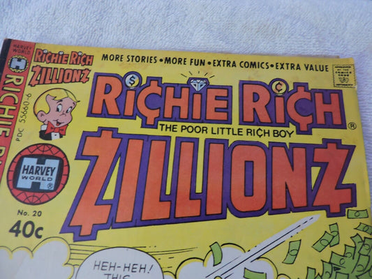 RICH RICH, THE POOR LITTLE RICH BOY, ZILLIONZ MARCH 1980 #20 UNGRADED