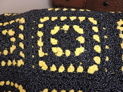 Hand Made Crocheted Coverlet â€œMade With loveâ€. NEW