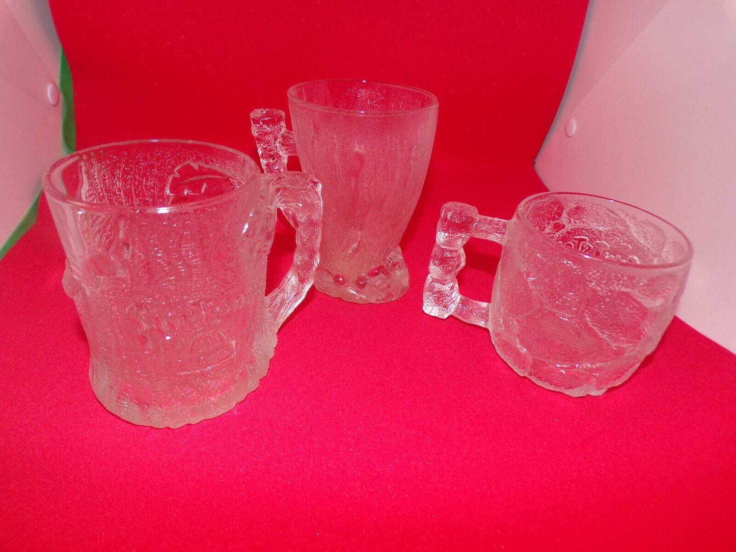 McDonald Flintstone Glass Mugs  set of 3