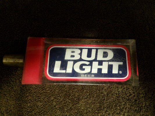 Beer Tap Bud Light handle-Acrylic and Brass-Red/White/Blue