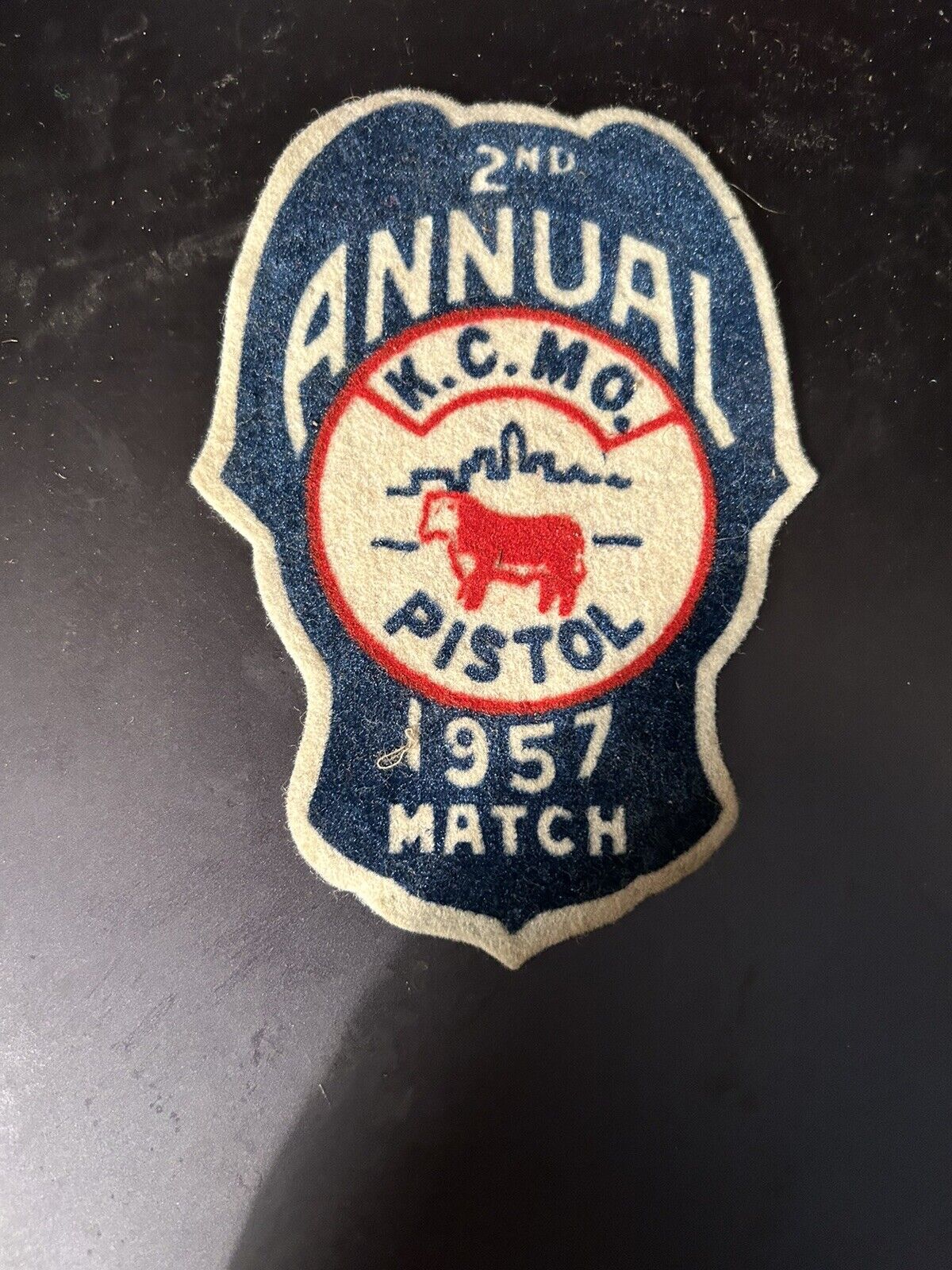 2nd Annual KCMO Police Department Pistol Match 1957 Felt Patch