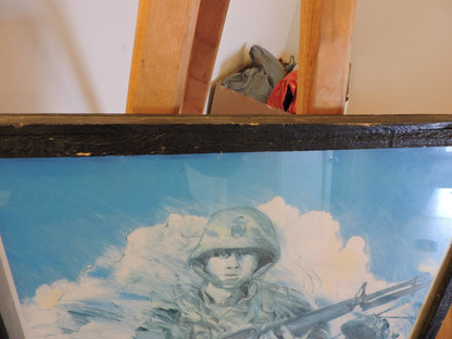 FRAMED-1985 TODAY'S ARMY PROUD AND READY POSTER 18 X 22