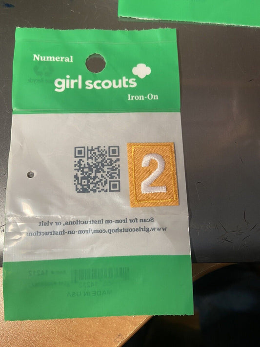 Official Girlscout Daisy Uniform Unit Number (2)  Patch (Brand New)