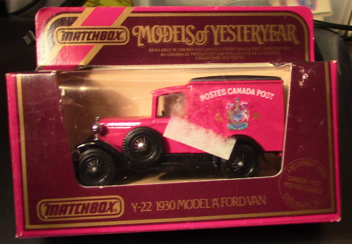 Matchbook Models of Yesterday 1930 Model A Ford Van (Y22) "POSTES CANADA POST"