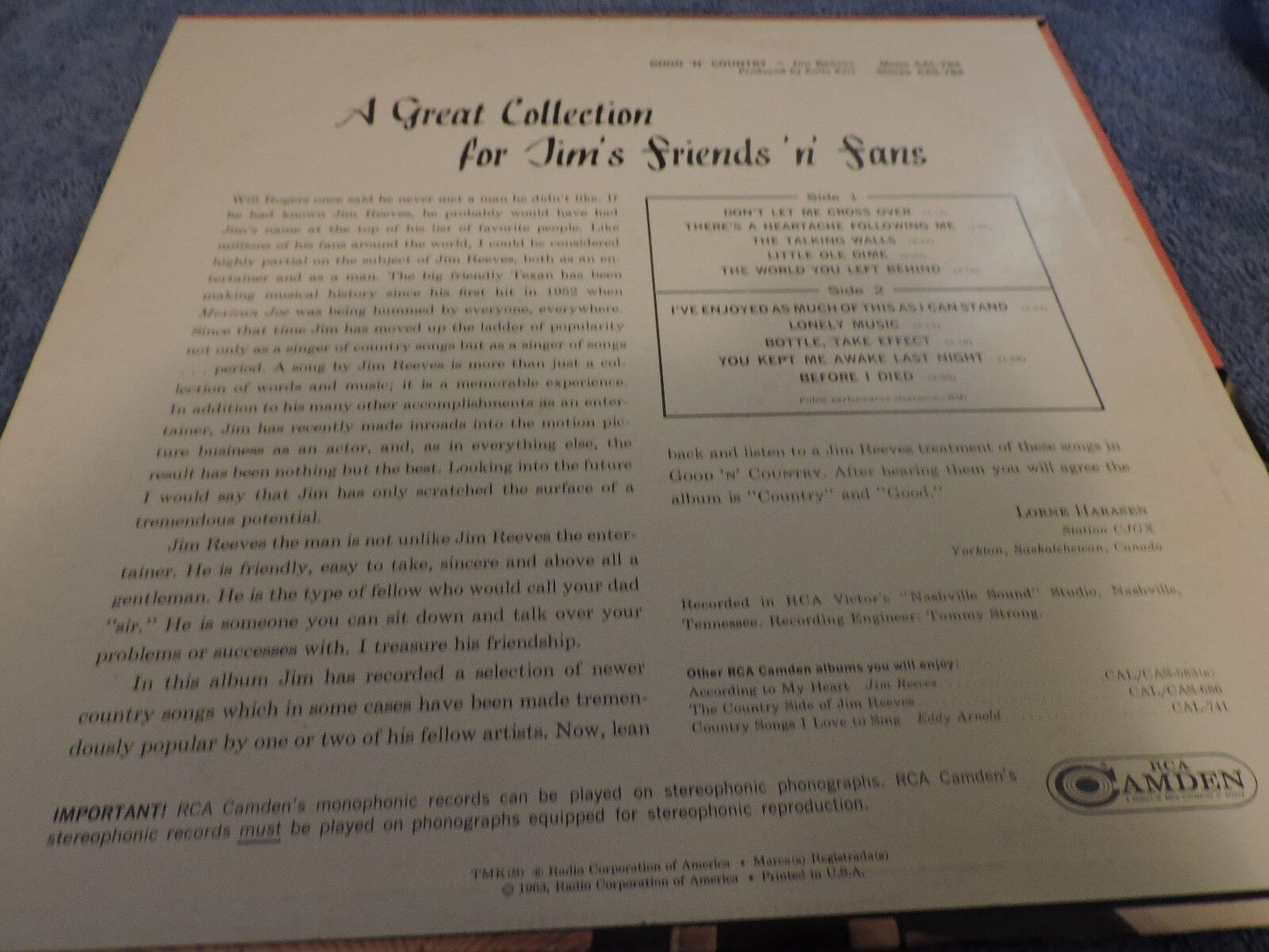 Good 'n' Country Album by Jim Reeves (Record) 331/31963