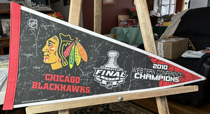 Vintage 2010 CHICAGO BLACKHAWKS 2010 Western Conference Champs Banner