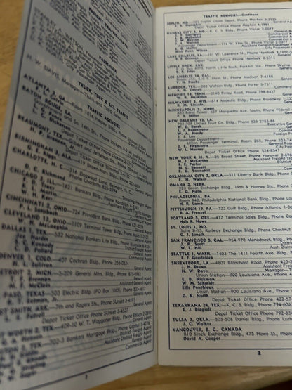 KANSAS CITY SOUTHERN LINES INFORMATION FOLDER 1964