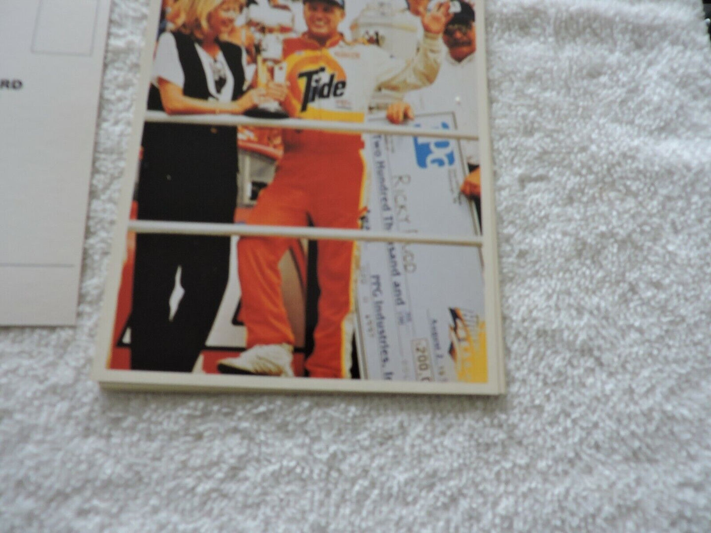 1997 BRICKYARD 400 RICKIE RUDD WINNER   UNPOSTED POST CARD