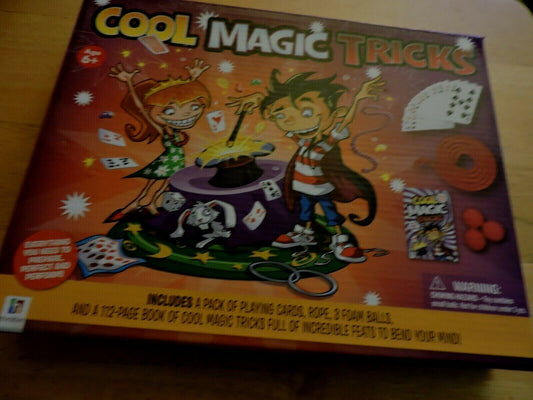 COOL MAGIC TRICKS NEW--CARDS, ROPE, 3 FOAM  BALLS, BOOK  OF COOL MAGIC TRICKS