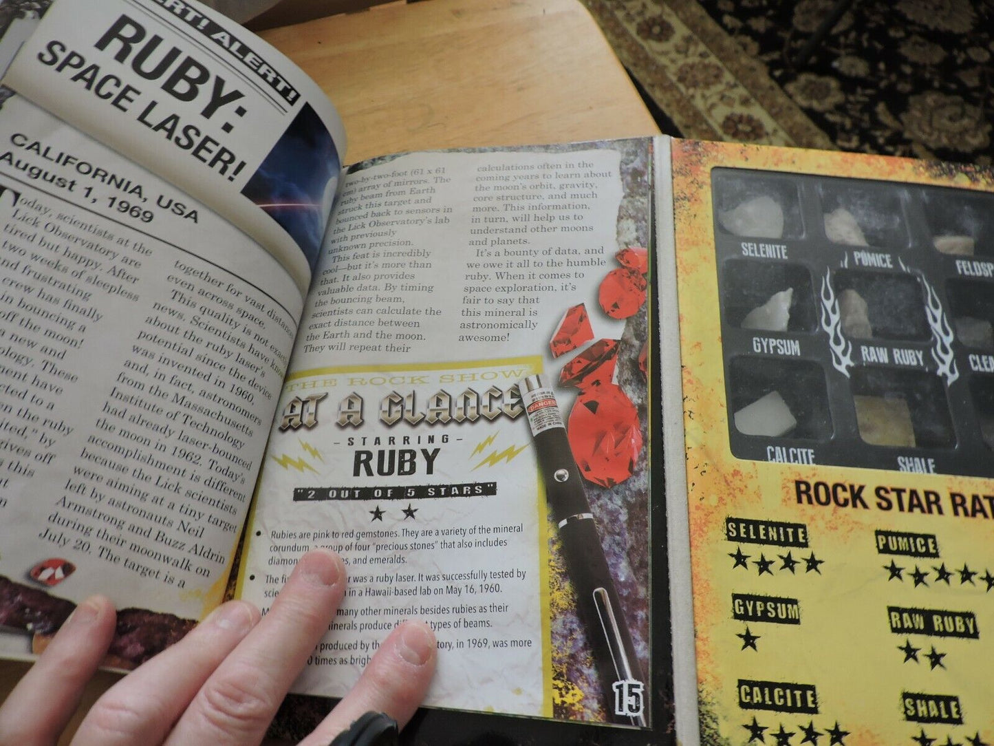 ROCK STARS! SCHOLASTIC BOOK WITH COLLECTION OF 9 ROCKS 2015
