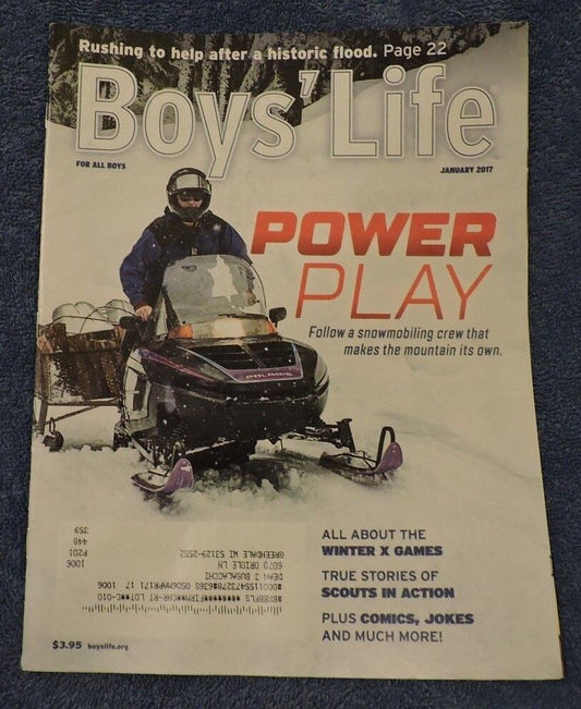 BSA-Boy's Life January 2017 Issue Features Snowmobiling