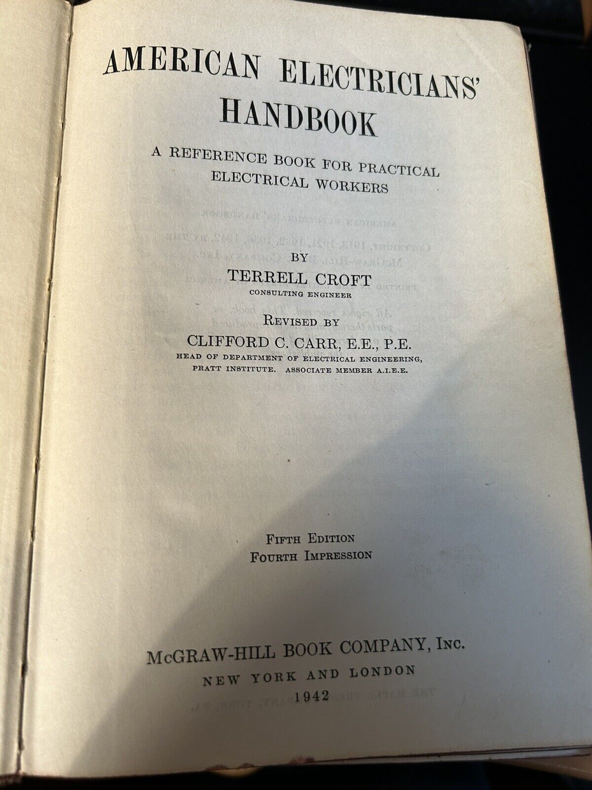Softcover: American Electricians' Handbook, 5th edition, 1942