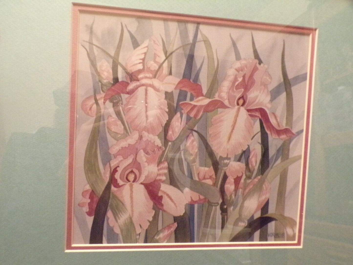 Artist Vicki Vormehr Flower Print: 17" x 20.5" Framed and Matted