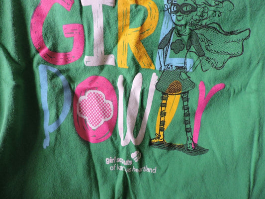 GIRL POWER---GIRLS SCOUTS  OF KANSAS T-SHIRT-SIZE SMALL