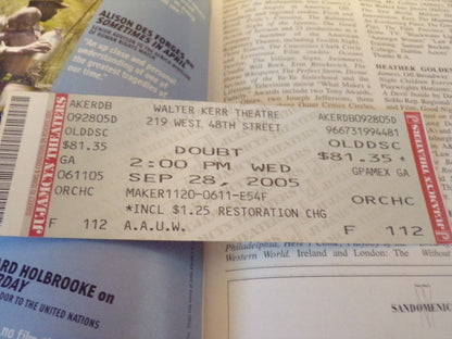 Playbill of "Doubt: A Parable" at Walter Kerr Theatre (2005)