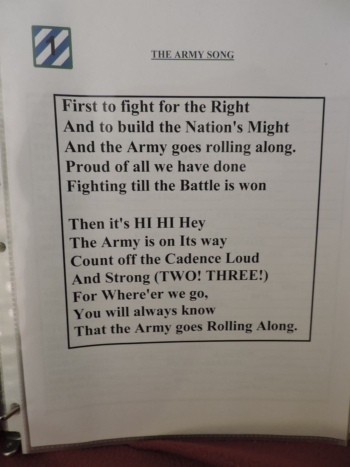 1960 ARMY NCO LEADER'S BOOK -FT.RILEY KS UNIT HHC-1-3 BCT FSE