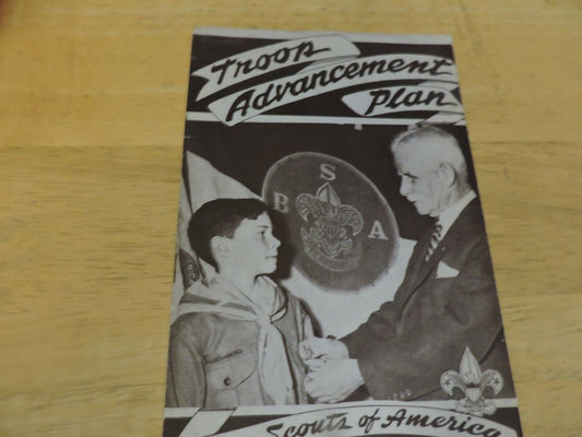 TROOP ADVANCEMENT PLAN BOY SCOUTS OF AMERICA 1946