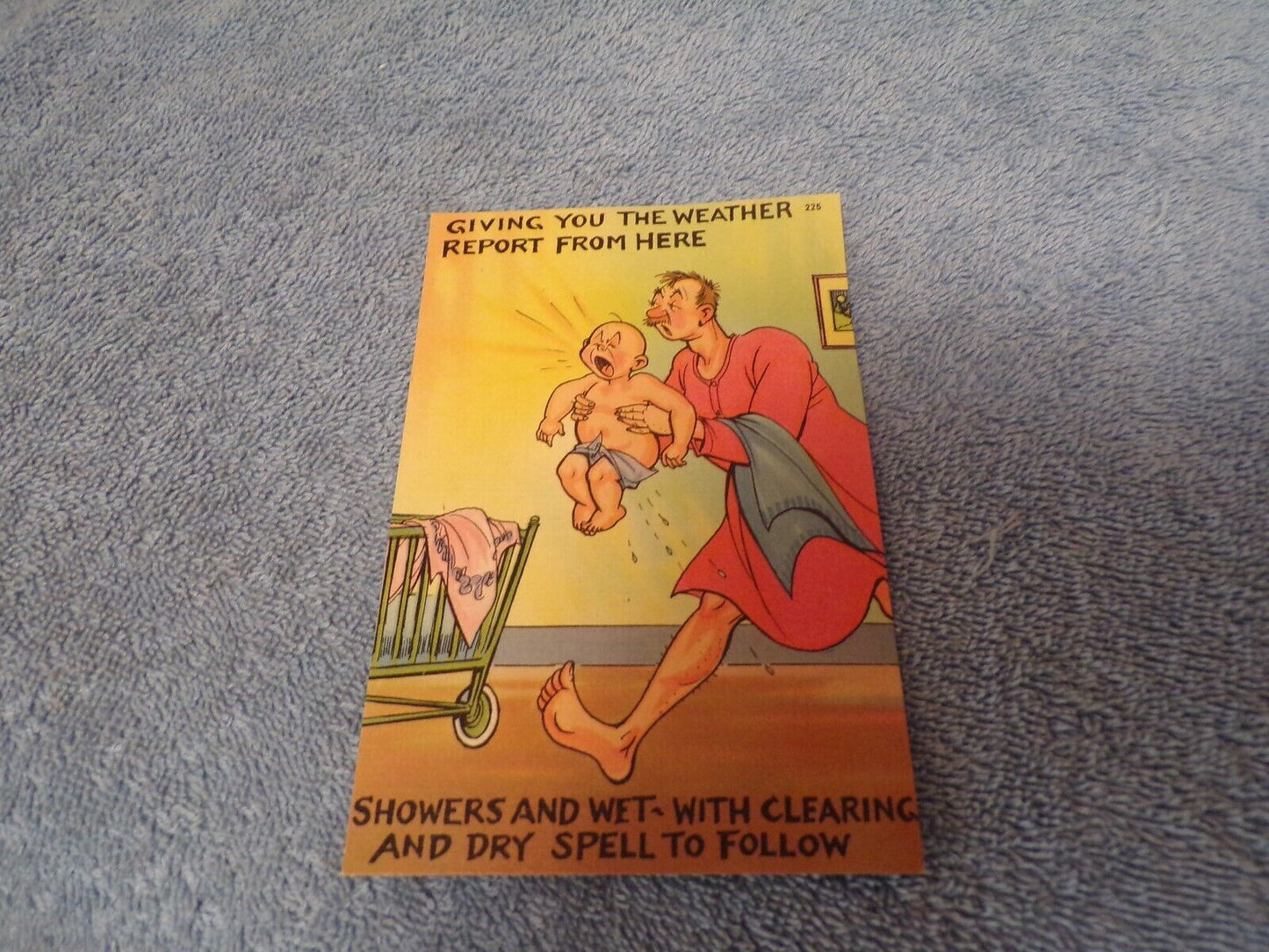Unposted Post Card: "Giving You The Weather Report From Here" Postcard