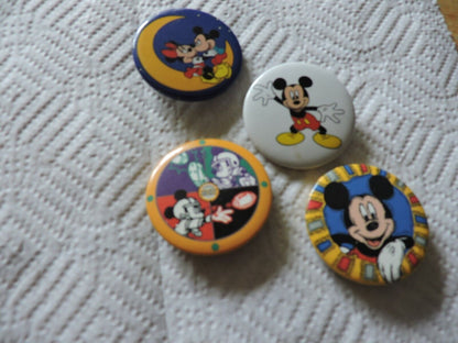 SET OF FOUR MICKEY MOUSE  1.75 INCH PIN