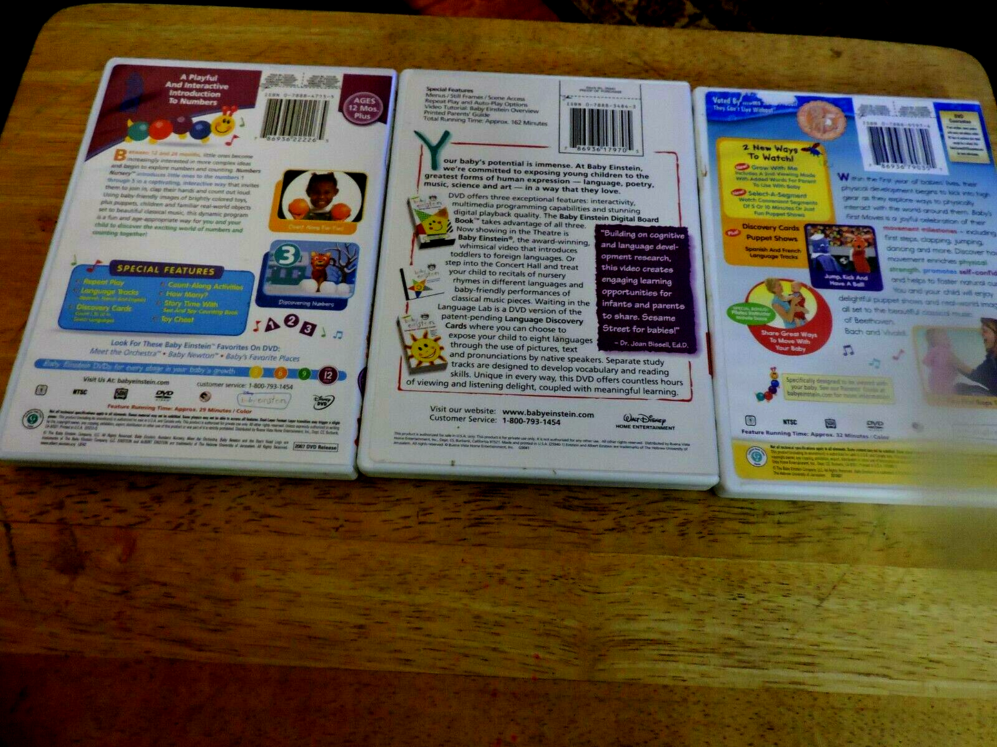 baby einstein SET OF 3 DVDs AGES 12 -18 MONTHS