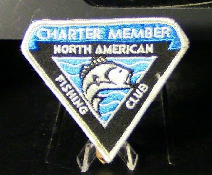 North American Fishing Club:   3 1/2" Charter Member Patch