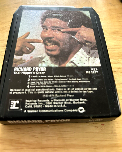 VINTAGE 8 TRACK TAPE: RICHARD PRYOR : THAT ----- CRAZY"  1974