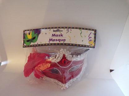 Mardi Gras Costume: Masquerade Mask (Various Colors)