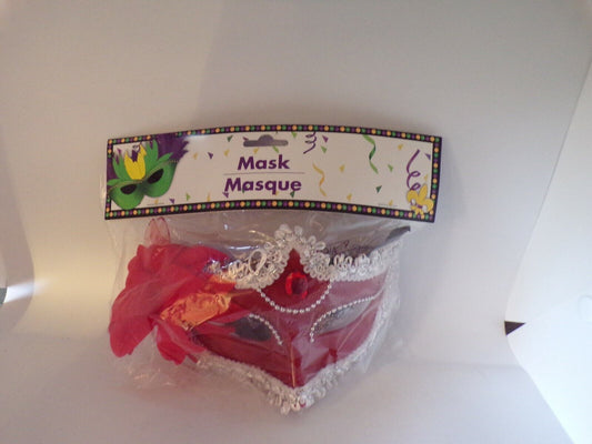 Mardi Gras Costume: Masquerade Mask (Various Colors)