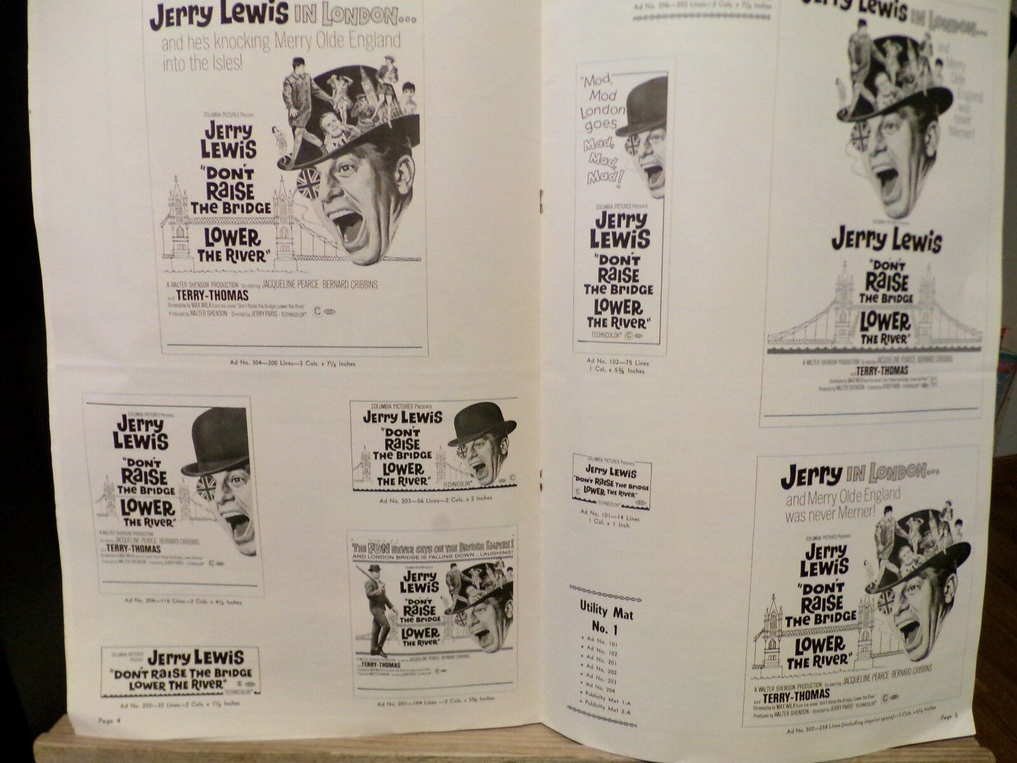 1968 Dont Raise The Bridge, Lower the River Pressbook-Jerry Lewis