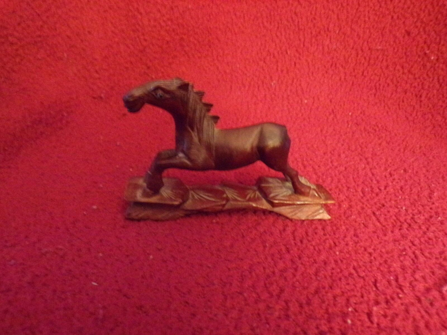 Hand Carved Wooden Horse (4" long X 2 1/2" High)