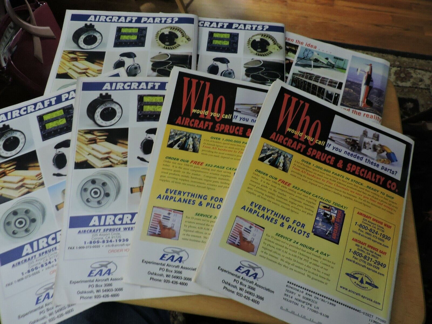 SPORT AVIATION EAA'S  MAGAZINE FEBRUARY, MARCH,JUNE, AUGUST-NOVEMBER  1998