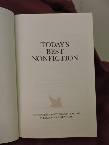 TODAY'S BEST NONFICTION by Reader's Digest 1989 Hardcover