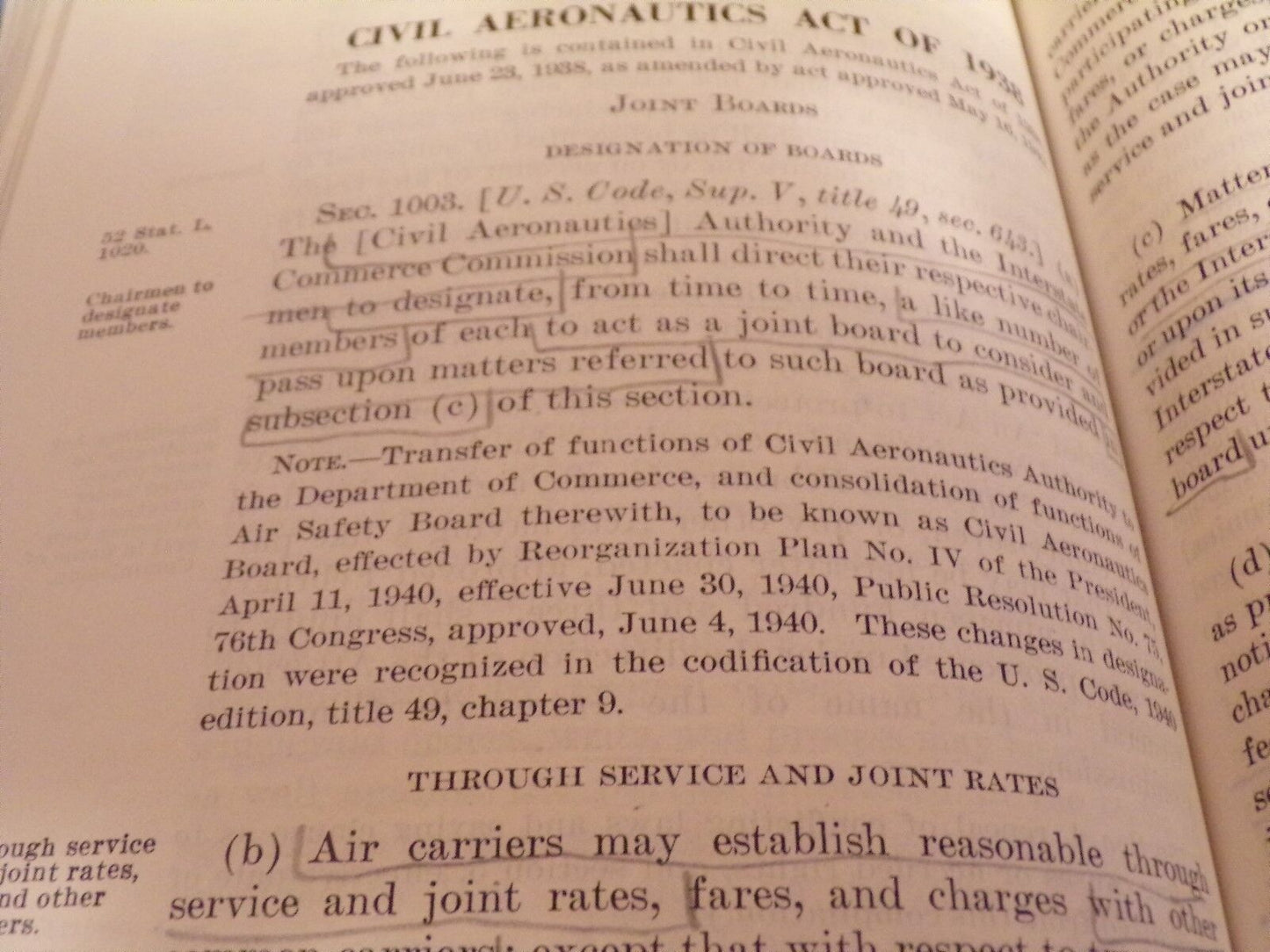 The Interstate Commerce Act Book (1946 Print) Bonus: Univ. of KC Final Exam